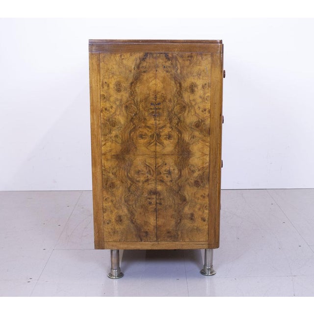 Art Deco Burr Walnut Chest of Drawers, 1920s For Sale - Image 14 of 18