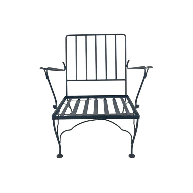 Vintage Wrought Iron Outdoor Patio Set (4 Piece) For Sale - Image 9 of 18