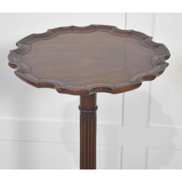 Wood Tall Mahogany Tripod Wine Table, 1890s For Sale - Image 7 of 9