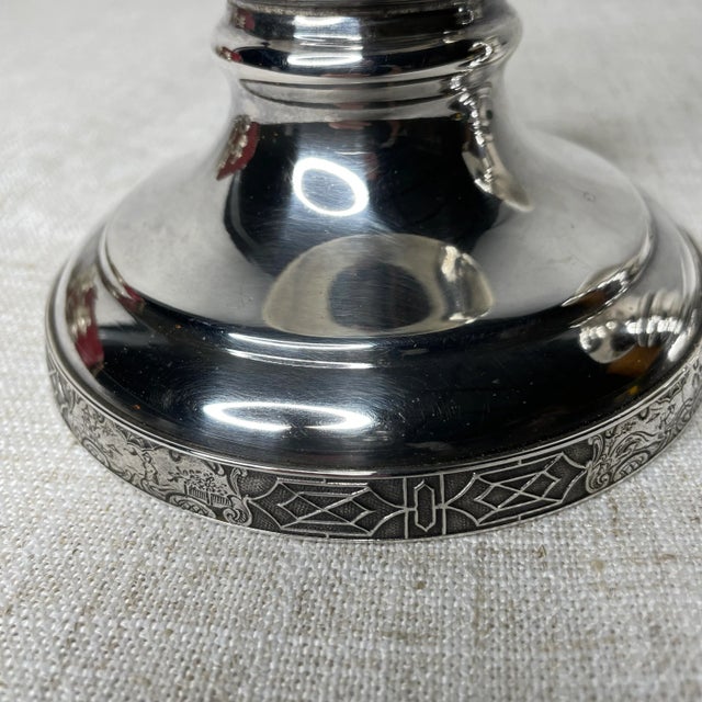 Benedict Chinese Chippendale Silver Plated Candlestick Holders For Sale In Columbia, SC - Image 6 of 9