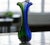 Green and Blue Ribbed Murano Glass Vase, 1960s For Sale - Image 4 of 10