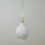 Italian Brass and Satin Opaline Glass Pendant Attributed to Arredoluce, 1950s For Sale - Image 6 of 15