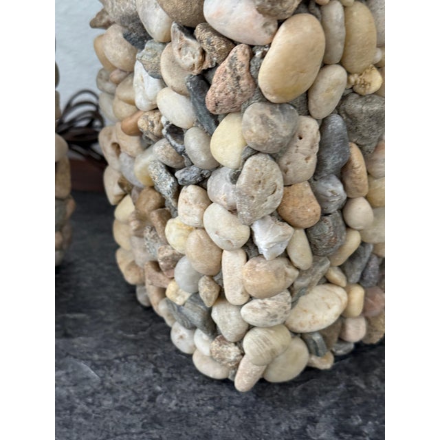 1990s Lovely River Rock Lamps - a Pair For Sale - Image 18 of 18