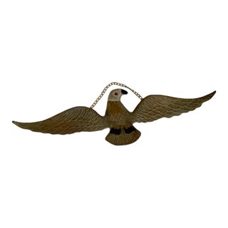 Vintage Mid 20th Century Metal Eagle Wall Decor For Sale
