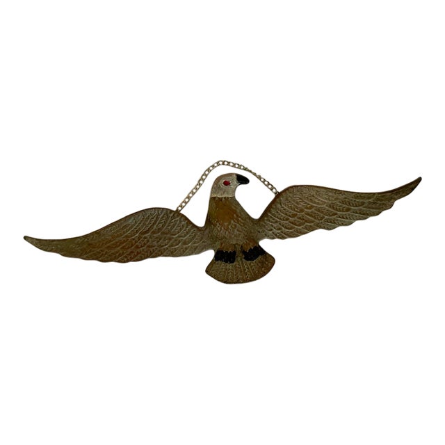 Vintage Mid 20th Century Metal Eagle Wall Decor For Sale