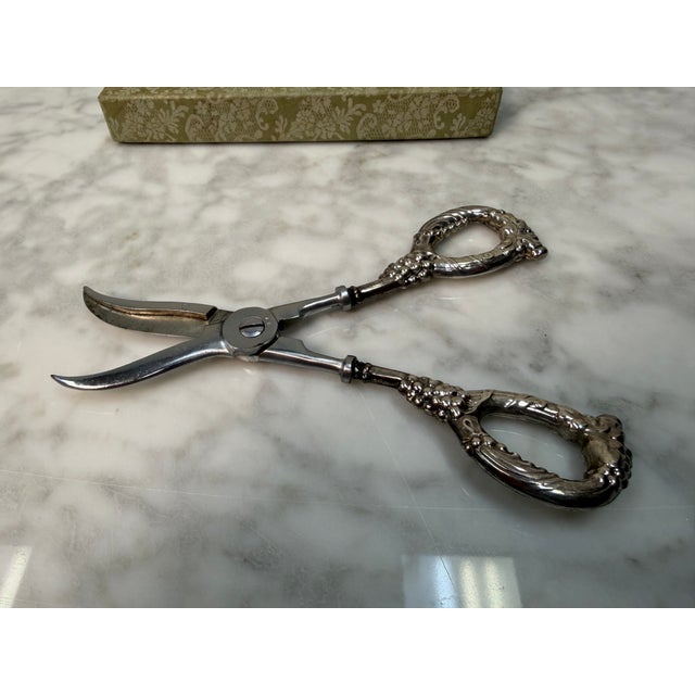 Vintage Mid-Century Hoffritz Sterling Silver Handled Grape Shears For Sale - Image 4 of 6