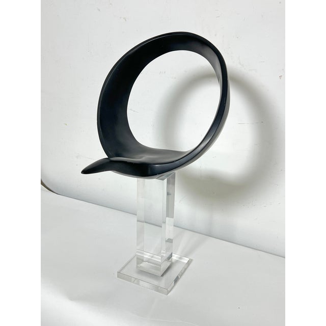 Black C. 1970s Abstract Sculpture of a Crane in Flight by Masatoyo Kishi "Kuki" For Sale - Image 8 of 10