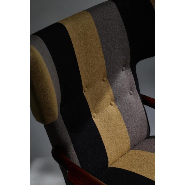 Wingback Armchair attributed to Eva & Nils Koppel for Slagelse Møbelværk, Denmark, 1947 For Sale - Image 3 of 18