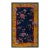 Lovely Navy Blue Background and Yellow Gold Border Color With Floral Design Antique Chinese Art Deco Rug For Sale