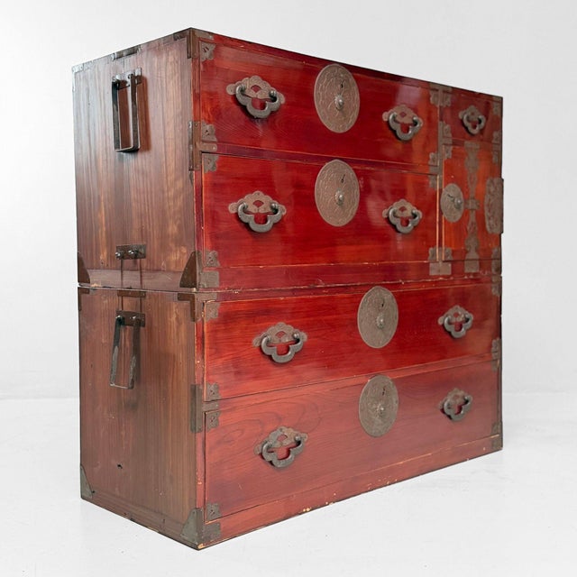 Japanese Kimono Tansu Chest of Drawers, 1890s For Sale - Image 6 of 18