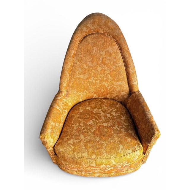 Selig Pair of Selig Mid Century Modern Swivel Lounge Chairs, 1960s For Sale - Image 4 of 15
