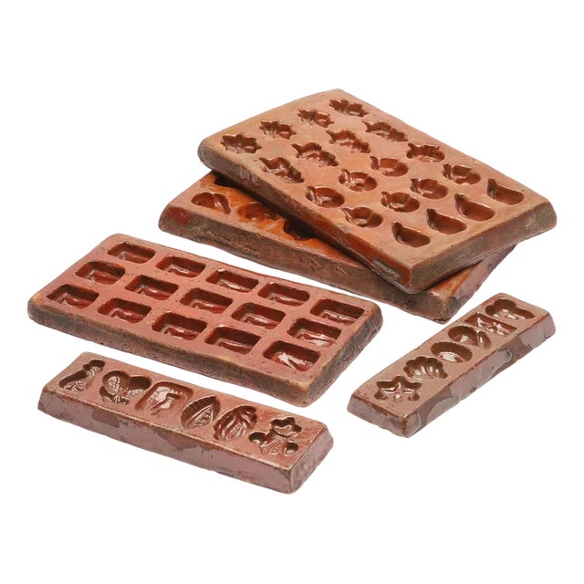 Ceramic Chocolate Forms, 1850s, Set of 5 For Sale