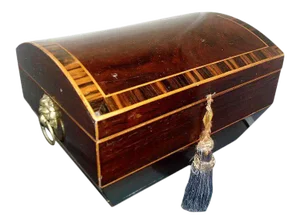 Early 19th Century English Regency Rosewood Tea Caddy or Jewelry Box