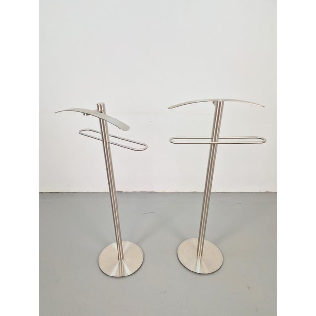 Postmodern Stainless Steel Servero Valet Stands from Zack Design, Germany, 1990s, Set of 2 For Sale - Image 9 of 9