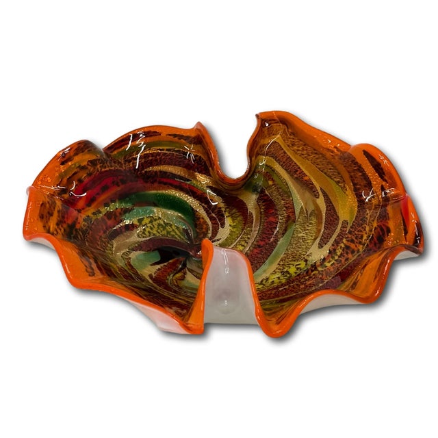 This really is an Exceptionally Beautiful Vintage Mid 20th Century Italian - Venetian Art Glass Bowl. It comes from the...