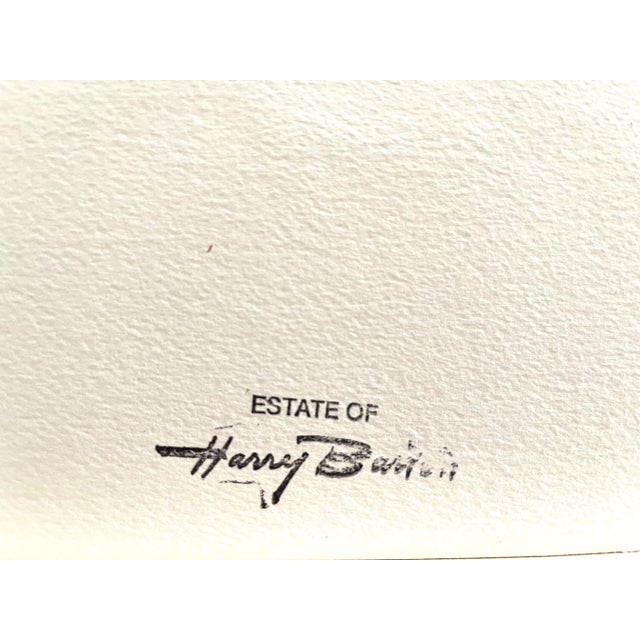 Almond Vintage Watercolors Double Sided Seated Female Nude and Seated Male Nude by Harry Barton For Sale - Image 8 of 8