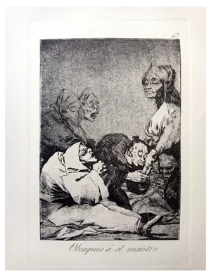 Francisco de Goya, Los Caprichos: Obsequio a el Maestro, Etching