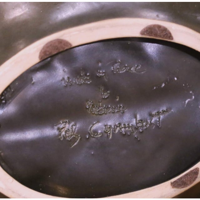 Ceramic Mid 20th Century French Pol Chambost Vallauris Leaf Form Ceramic Vide-Poche For Sale - Image 7 of 7