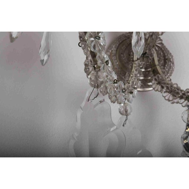 Two-Arm Wall Lamps in Crystal, Set of 2 For Sale - Image 3 of 5