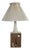 Danis Stoneware Table Lamp with Graphic Decor by Hans Still for Axella, 1970s For Sale