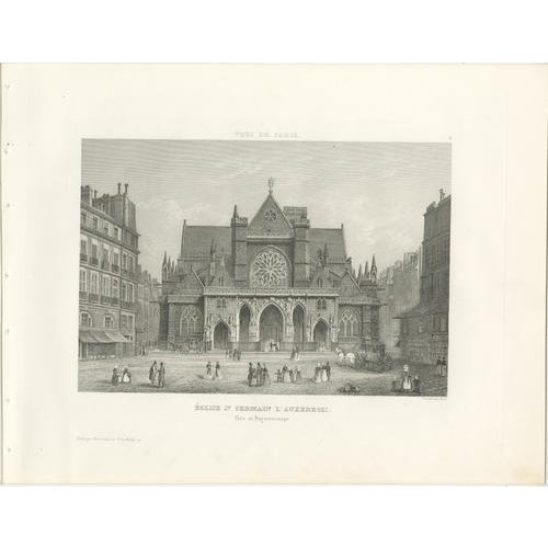 Paris Views: Palais Royal, Bourse, 1855, Engravings, Set of 6 For Sale - Image 5 of 11