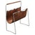 Italian Modernist Leather and Chrome Magazine Rack, 1980s For Sale - Image 11 of 11