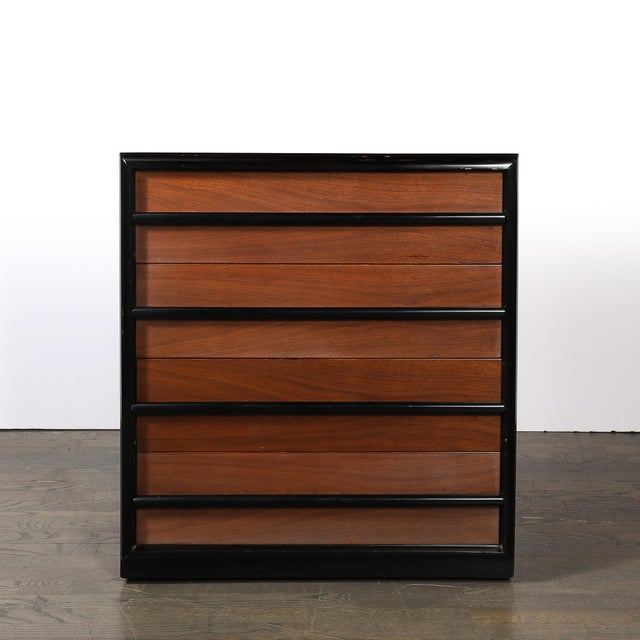 Mid-Century Modern Mid-Century Walnut & Lacquered Chest by Robsjohn-Gibbings for Widdicomb Company For Sale - Image 3 of 18