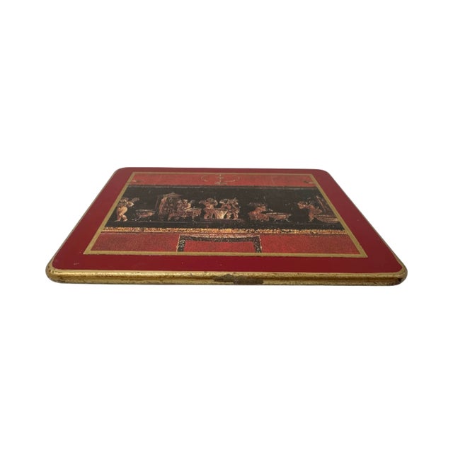 Vintage Set 6 Asprey London Lady Clare Neoclassical Wood Bar Coasters For Sale In Washington DC - Image 6 of 11