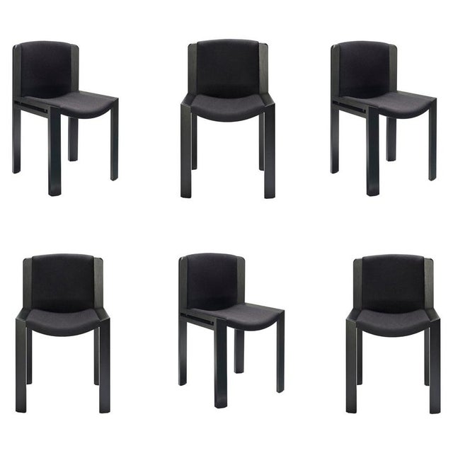 Model 300 Chairs in Wood and Kvadrat Fabric by Joe Colombo for Karakter, Set of 6 For Sale - Image 14 of 14