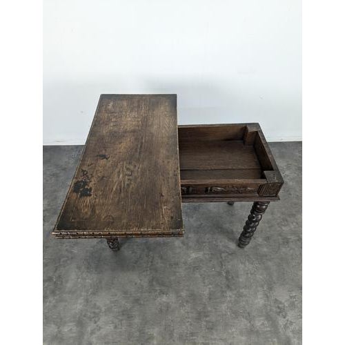 Wood Louis XIII Oak Gaming Table For Sale - Image 7 of 10