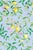Mediterranean Limoncello Floral & Lemon Grasscloth Wallpaper by House Party | Mediterranean Blue | 6 Yards For Sale - Image 3 of 7