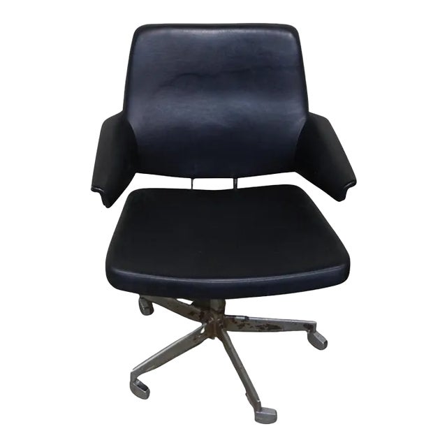 Jacob Jensen for Labofa Black Leather Office Chair For Sale