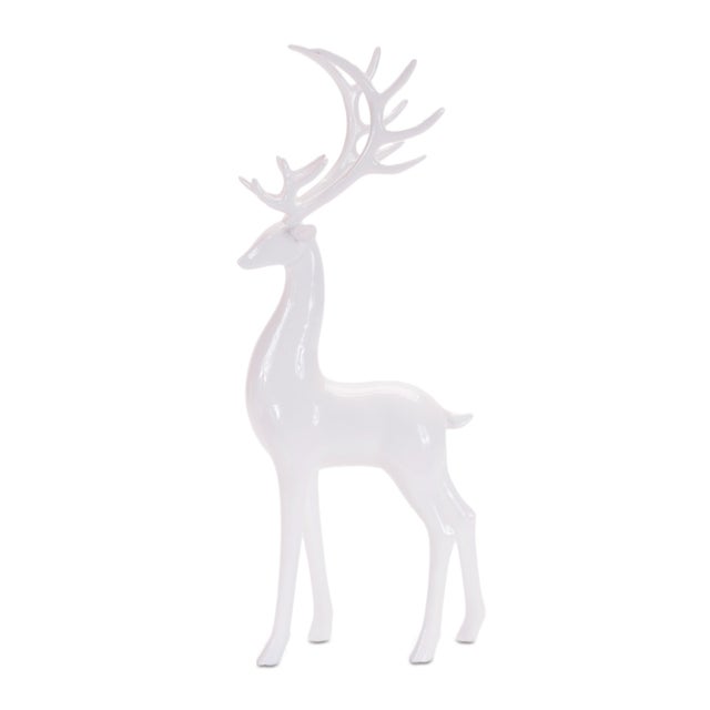 2020s Standing Winter Deer Figurines (Set of 2) For Sale - Image 5 of 5
