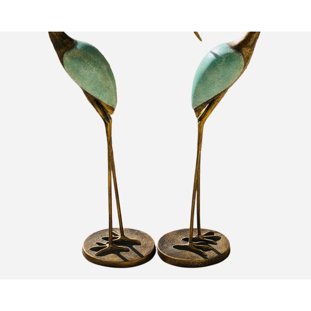 Sculptural Crane Garden Statues For Sale - Image 11 of 14