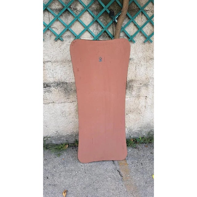 Vintage Italian Wall Mirror with Brass Frame For Sale - Image 5 of 6