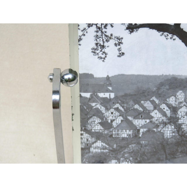 1920s Vintage Art Deco French Chrome-Plated Picture Frame, 1920s For Sale - Image 5 of 18