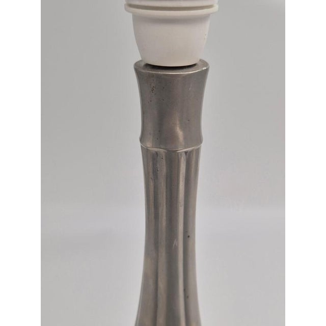 1920s Danish Grace Table Lamp in Pewter with Decor of Leaves by Just Andersen, 1920 For Sale - Image 5 of 9