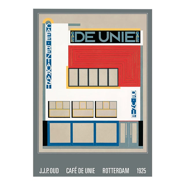 Café De Unie Poster by J.J.P. Oud, Rotterdam, 1925 For Sale