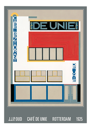 Café De Unie Poster by J.J.P. Oud, Rotterdam, 1925