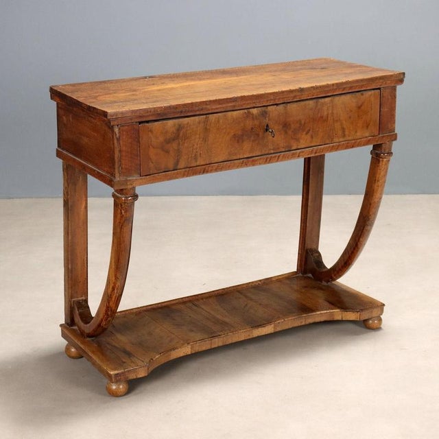 Brown Empire Walnut Console Table For Sale - Image 8 of 8