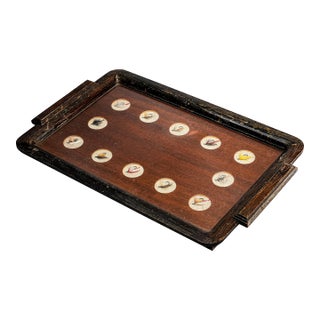Rustic Vintage Fly Fishing Decor Tray With 12 Lures Classic Wood Frame For Sale