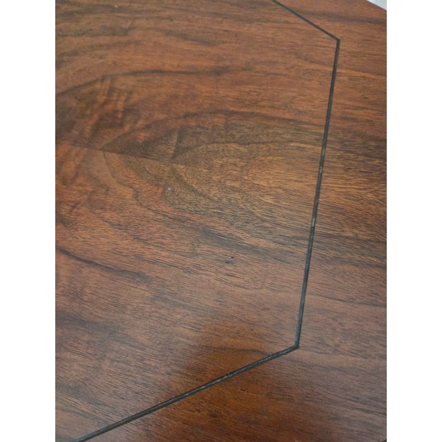Brown Antique Octagonal Table Barley Twist Jacobean Revival Table For Sale - Image 8 of 10