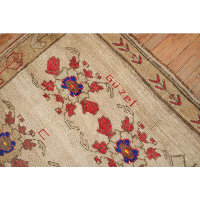 Mid 20th Century Vintage Zabihi Collection Turkish Kars Beautiful Floral Rug - 5'7" x 7'11" For Sale - Image 5 of 11