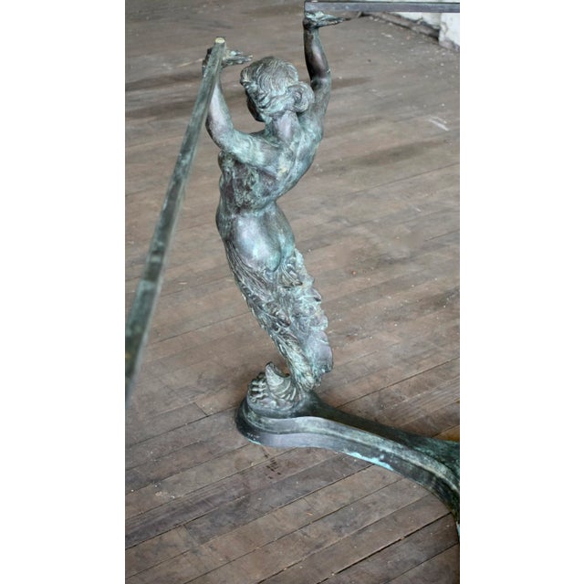 Mid 20th Century Italian Bronze Neoclassical Style Caryatid & Atlas Dining or Work Table For Sale - Image 10 of 13