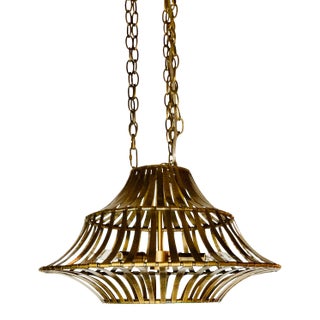 Currey & Co. Modern Antique Brass Finished Chandelier Prototype For Sale