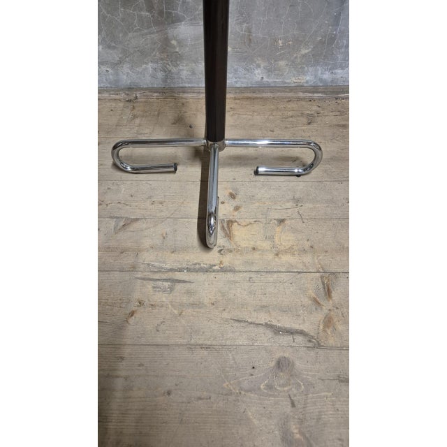 Vintage Coat Rack with Umbrella Stand in Chrome-Plated Metal and Wood, 1940s For Sale - Image 4 of 9