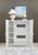 Wood Matthew Izzo Home Judd Matte White Lacquer Storage Cabinet With Lucite and Brass Knobs For Sale - Image 7 of 7