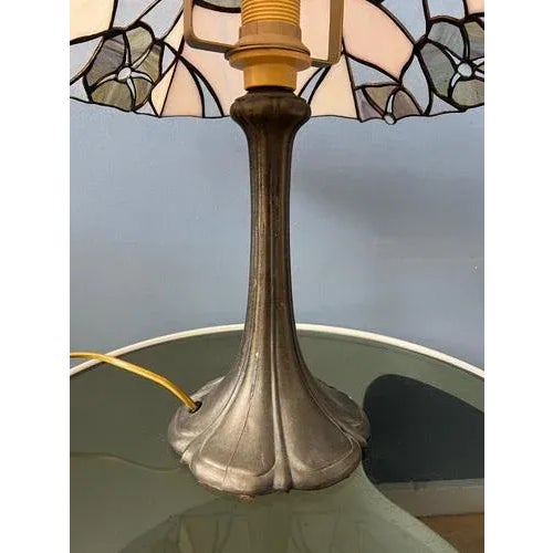 Art Deco Stained Glass Table Lamp For Sale - Image 10 of 11