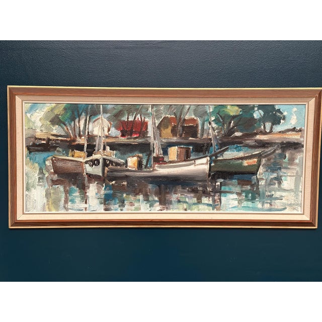 Dag Björn Hellsing, Harbour Motif, 1960s, Oil on Panel, Framed For Sale - Image 16 of 18