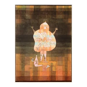 1989 After Paul Klee "Ventriloquist and Crier in the Moor", Full-Color Print From France